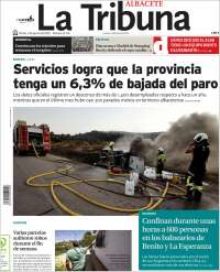 Portada de La Tribuna de Albacete (España)