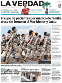 Portada de La Verdad de Murcia (España)
