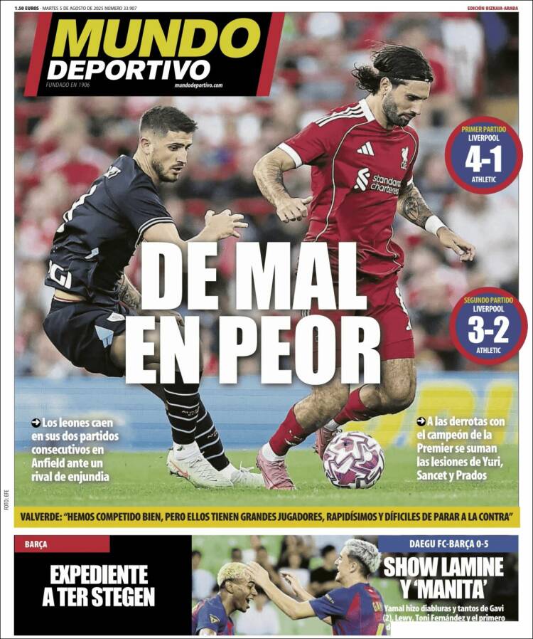 Portada de Mundo Deportivo Bizkaia (España)