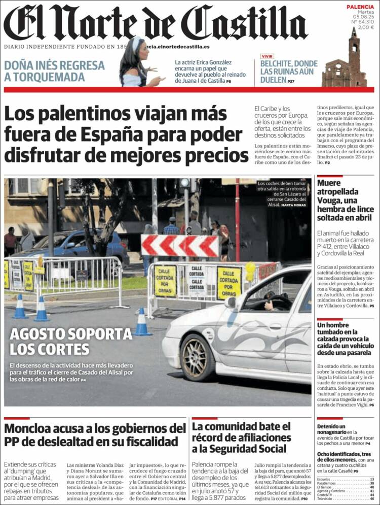 Portada de Norte de Castilla - Palencia (Spain)