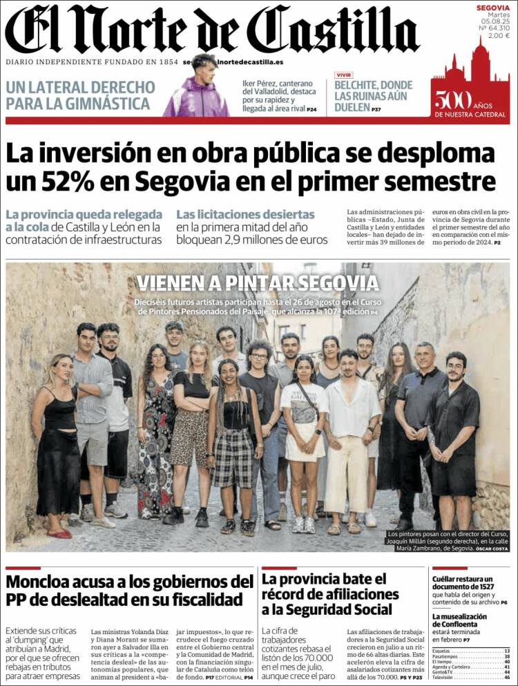 Portada de Norte de Castilla - Segovia (España)