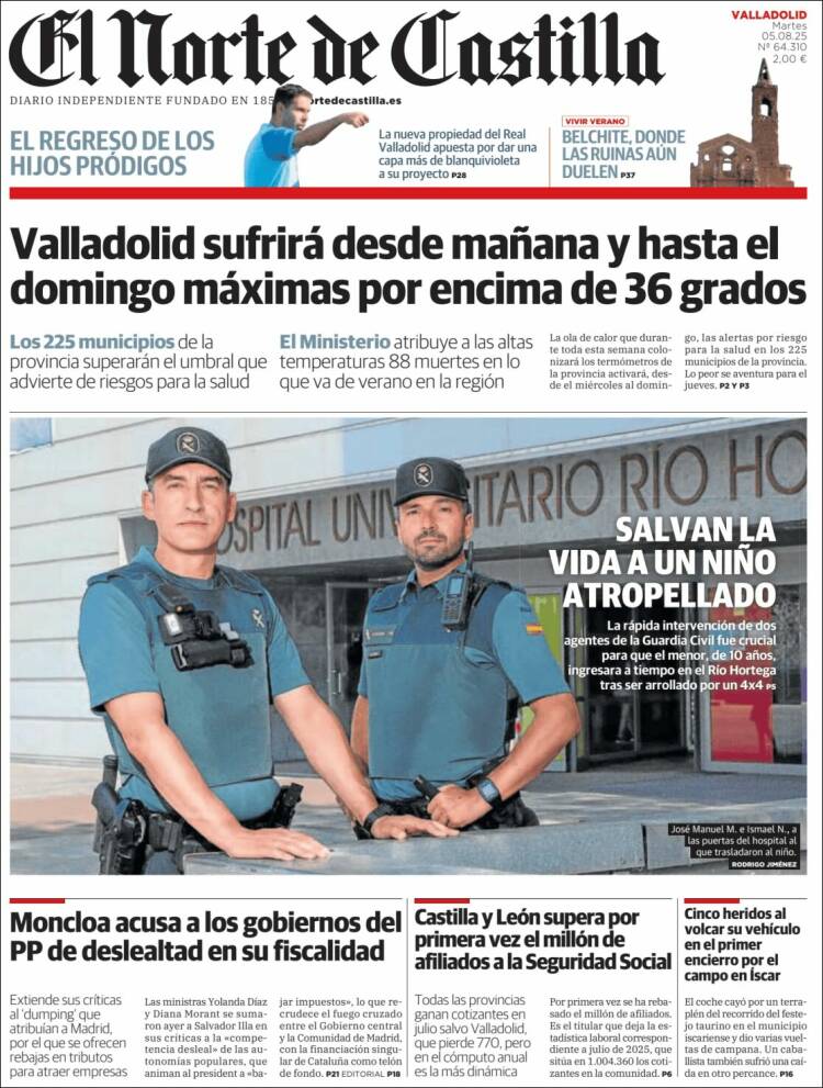 Portada de Norte de Castilla - Valladolid (España)