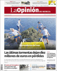 Portada de La Opinión de Murcia (España)
