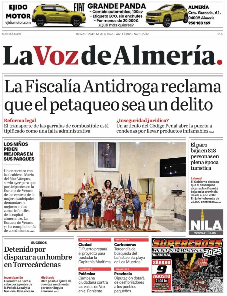 Portada de La Voz de Almería (Spain)