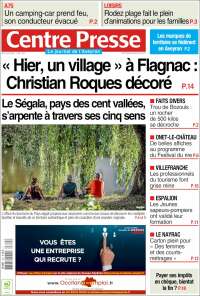 Portada de Centre Presse (France)