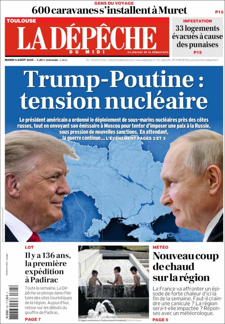 Portada de La Dépêche du Midi (France)
