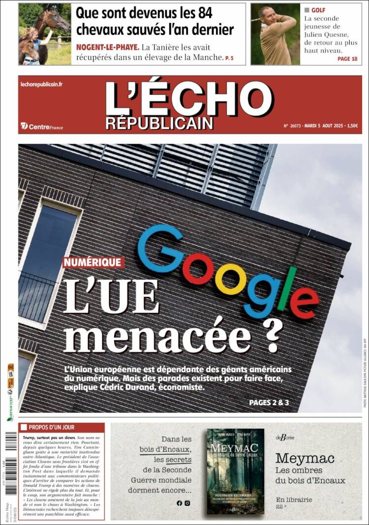 Portada de L'Echo Républicain (France)
