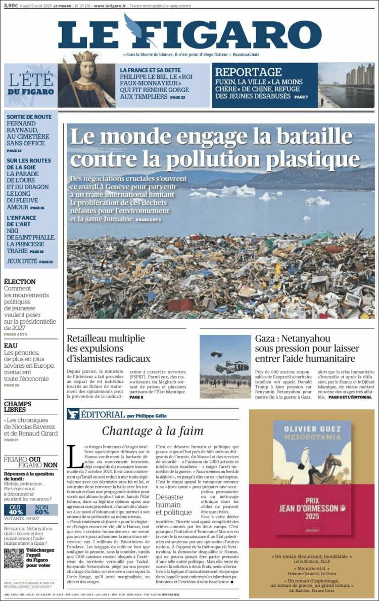 Portada de Le Figaro (Francia)