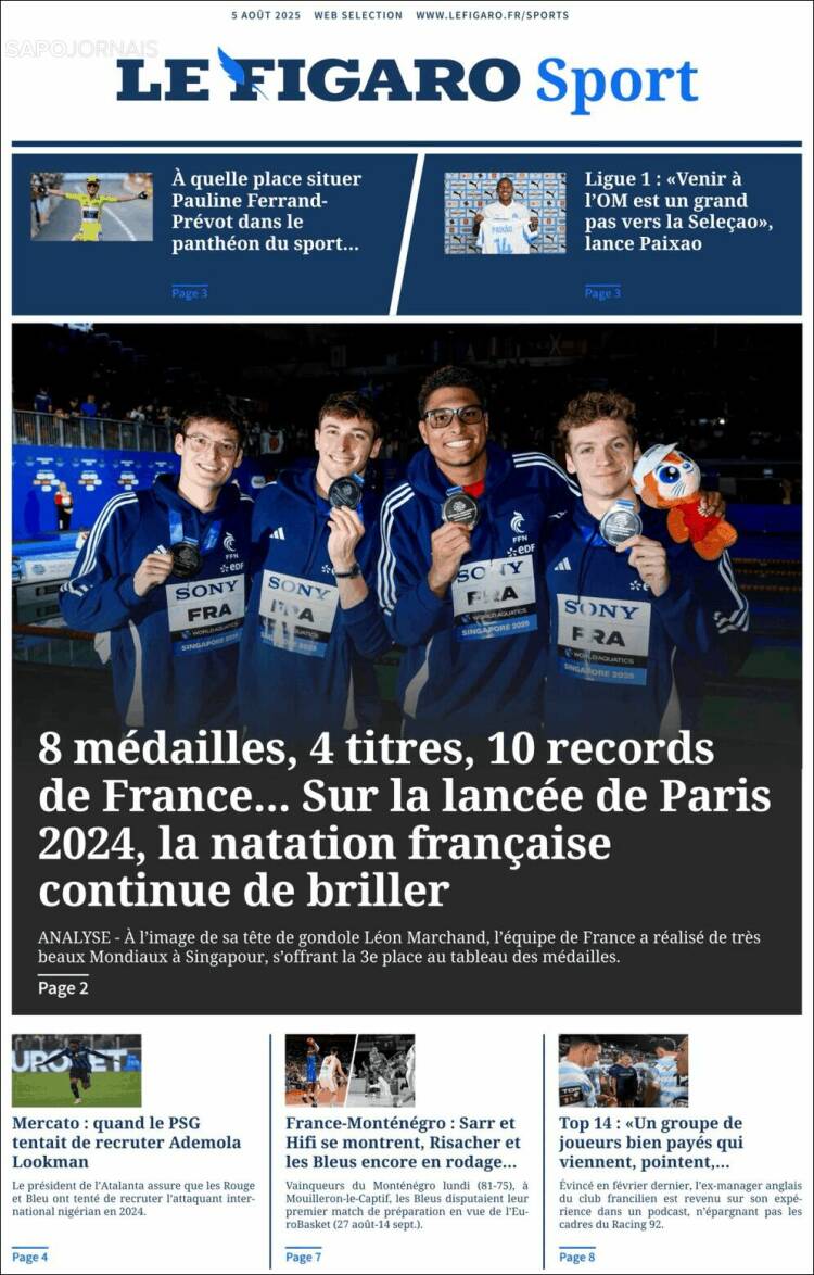Portada de Le Figaro Sport (France)
