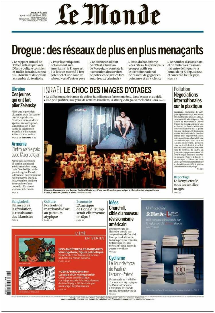 Portada de Le Monde (Francia)