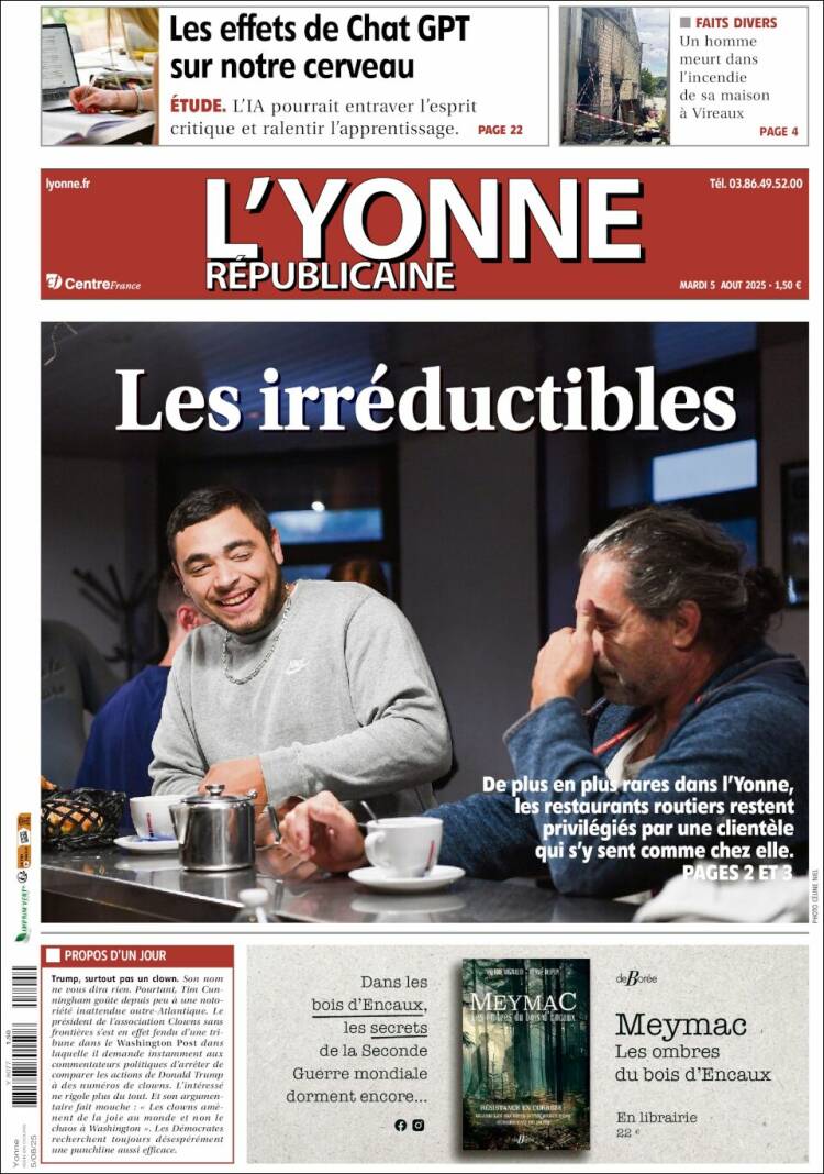 Portada de L'Yonne-Républicaine (France)