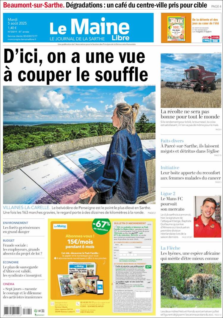 Portada de Le Maine Libre (France)