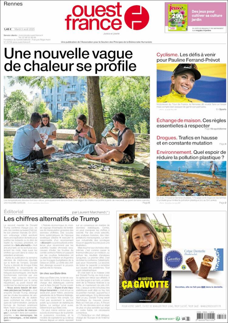 Portada de Ouest France (France)