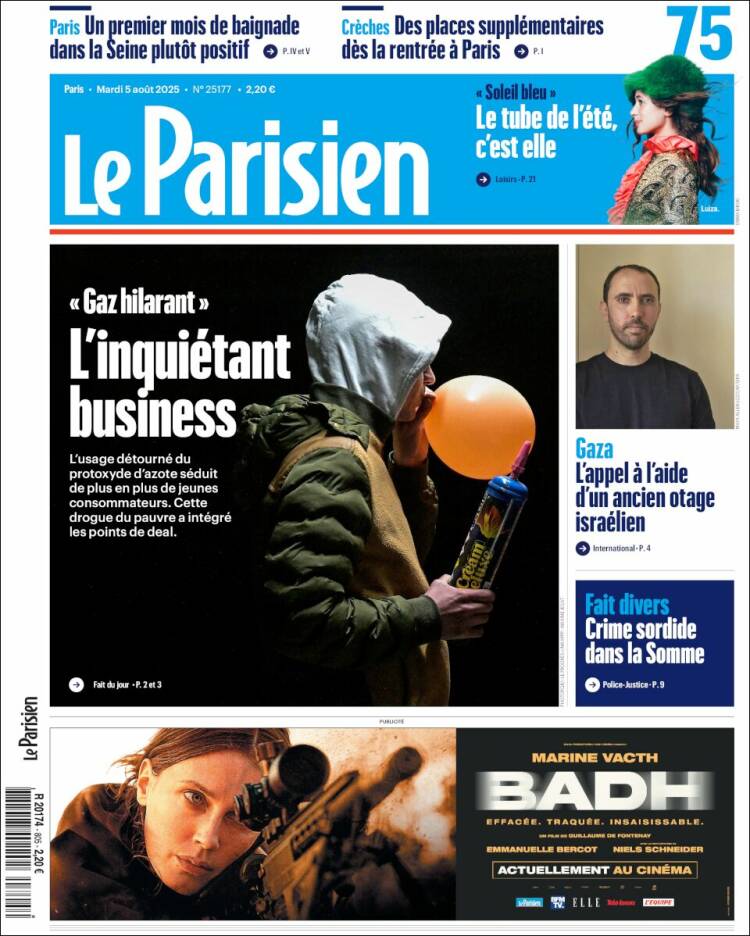 Portada de Le Parisien (France)