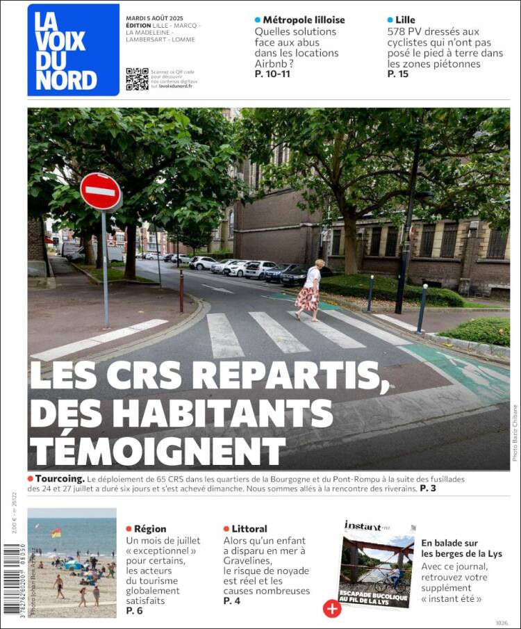 Portada de La Voix du Nord (France)