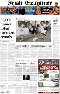 Portada de Irish Examiner (Irlande)