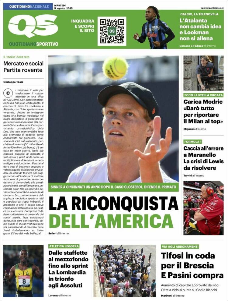 Portada de Quotidiano Sportivo (Italia)