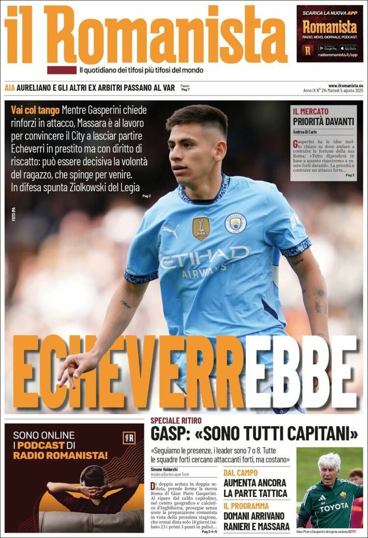 Portada de Romanista (Italy)