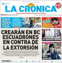 Portada de La Crónica de Baja California (Mexique)