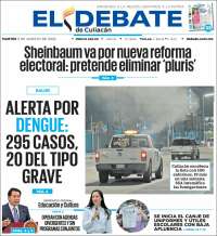 Portada de El Debate de Culiacán (Mexico)