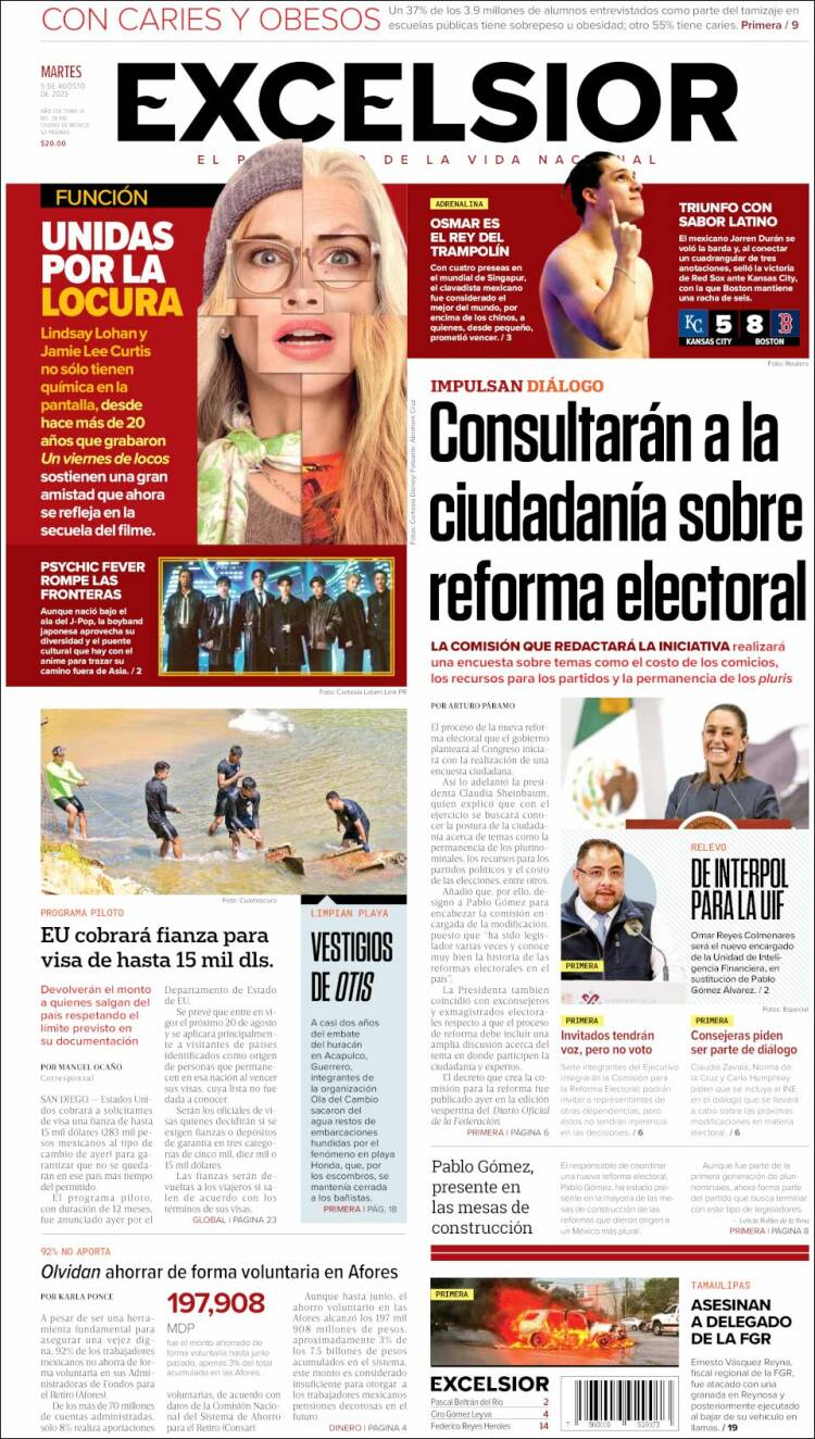 Portada de Excelsior (Mexique)