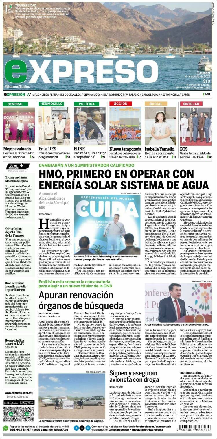 Portada de Expreso (México)