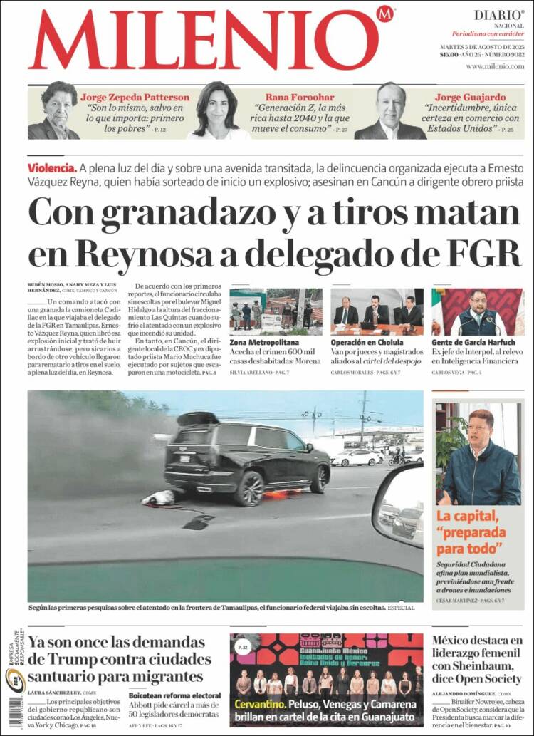 Portada de Milenio (México)