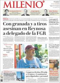 Portada de Milenio de Monterrey (Mexico)