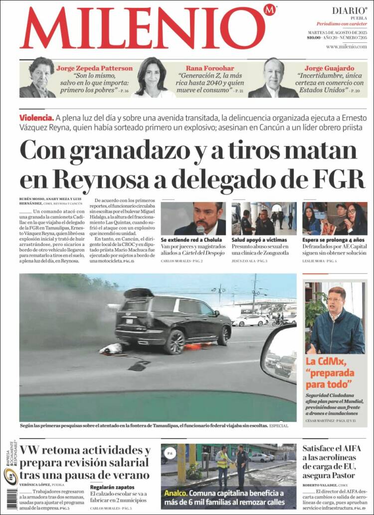 Portada de Milenio de Puebla (Mexique)