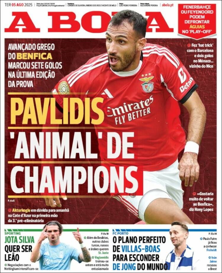 Portada de A Bola (Portugal)
