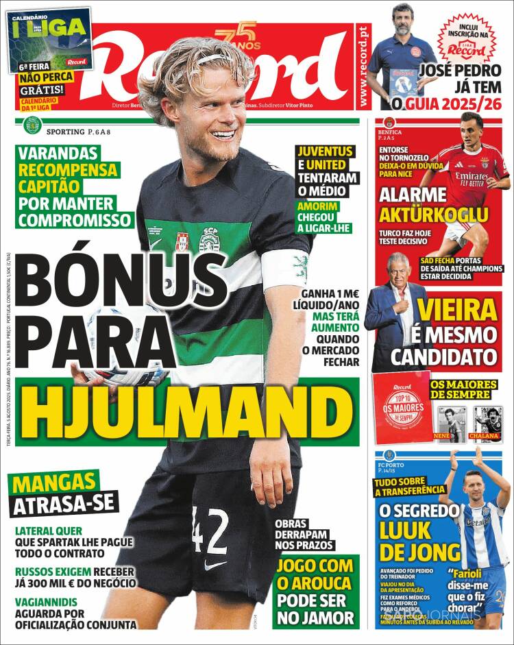Portada de Record (Portugal)