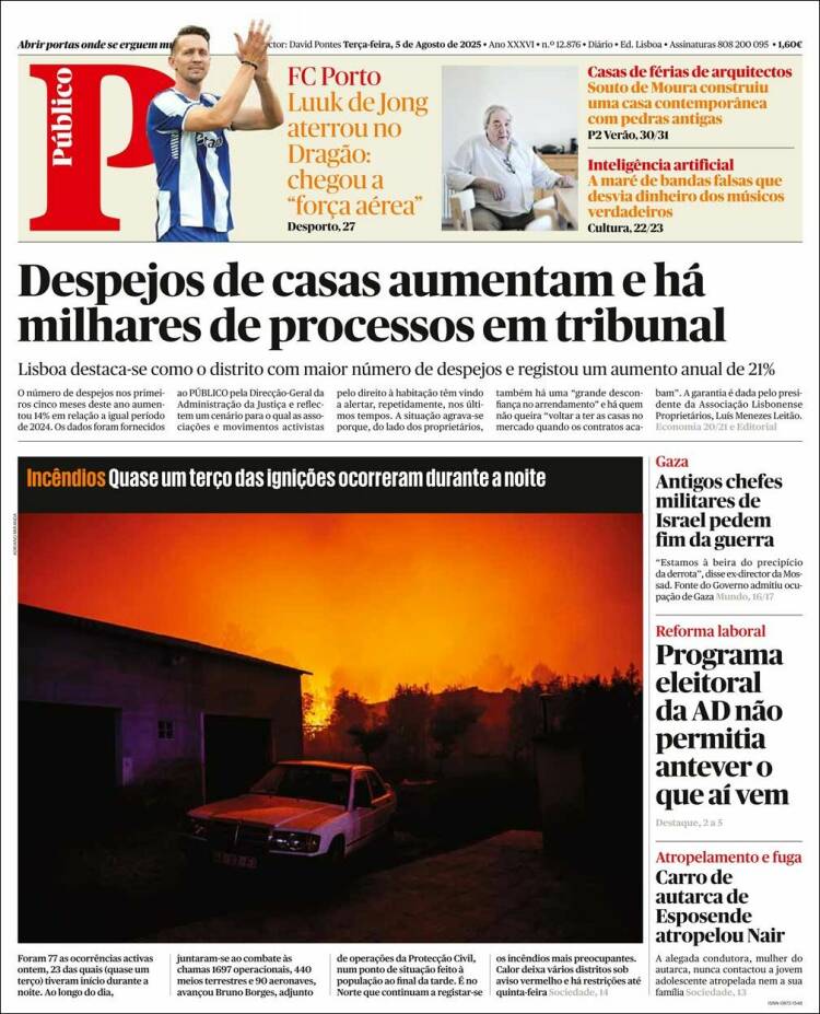 Portada de Público (Portugal)