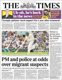 Portada de The Times (Reino Unido)