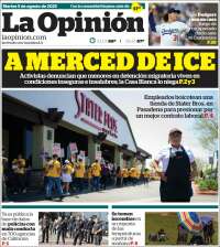 Portada de La Opinión (USA)