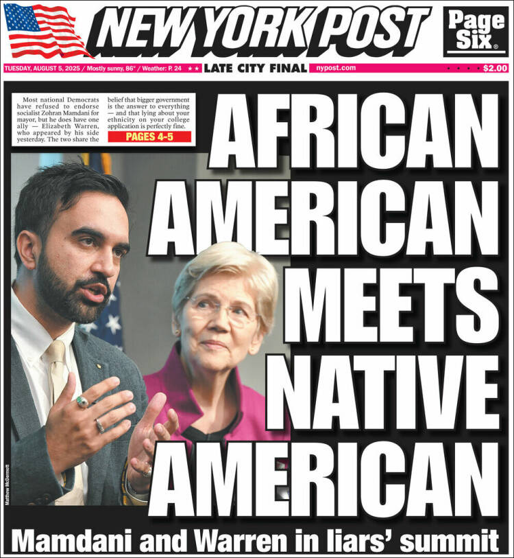 Portada de New York Post (USA)