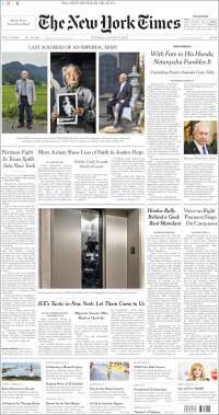 Portada de New York Times (USA)