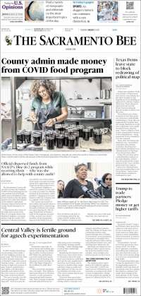 Portada de The Sacramento Bee (USA)