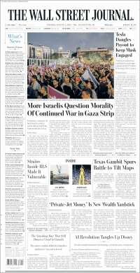 Portada de Wall Street Journal (États-Unis)