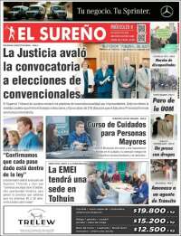 Portada de Diario El Sureño (Argentina)