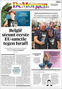 Portada de De Morgen (Belgique)