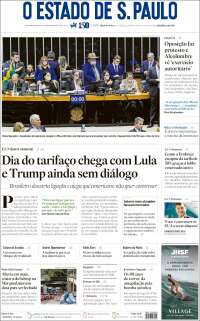 Portada de O Estado de São Paulo (Brasil)