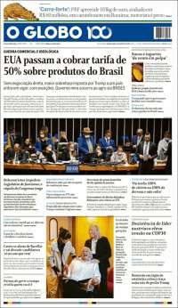 Portada de O Globo (Brasil)