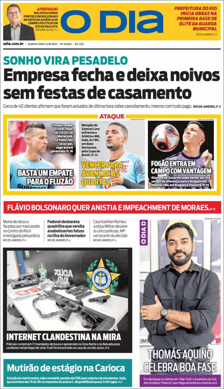 Portada de O Dia (Brasil)