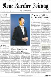 Portada de Neue Zürcher Zeitung (Suisse)