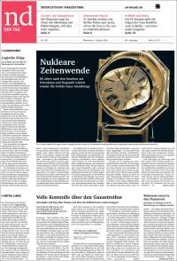 Portada de Neues Deutschland (Germany)