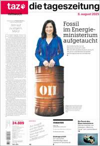 Portada de Die Tageszeitung (Germany)