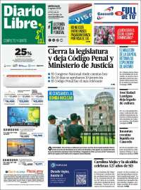 Portada de Diario Libre (R. Dominicana)
