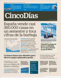 Portada de Cinco Días (Spain)