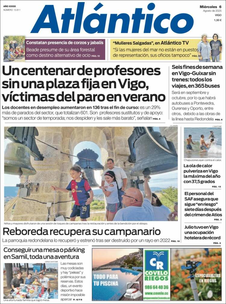 Portada de Atlántico Diario (España)
