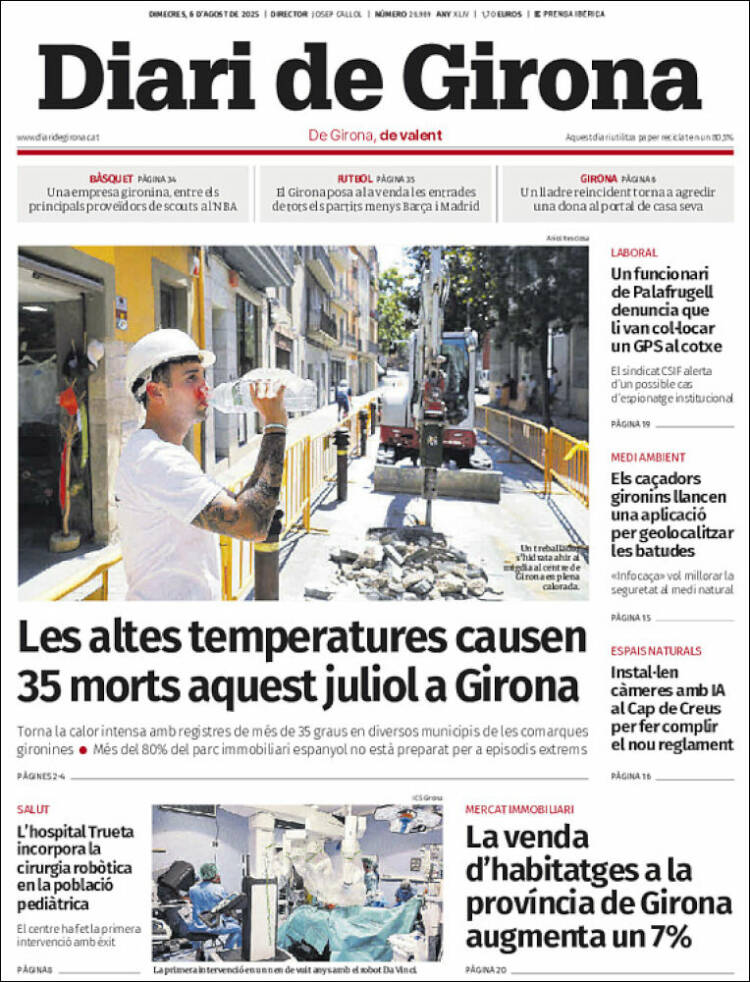 Portada de Diari de Girona (Spain)